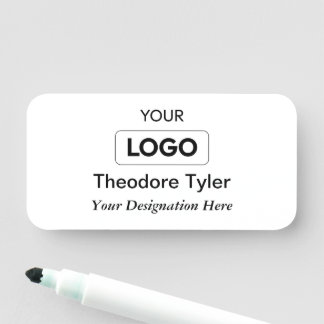 Personalised Logo Name Tag - Satin Grey Gradient