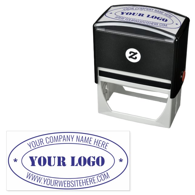 Personalised Logo Name Website Owal Stamp (In Situ)