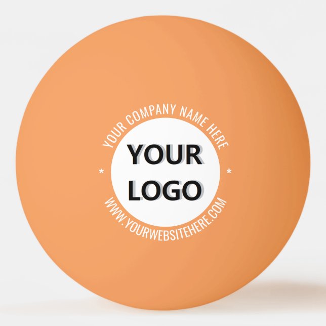 Personalised Logo or Photo and Text Ping Pong Ball (Front)