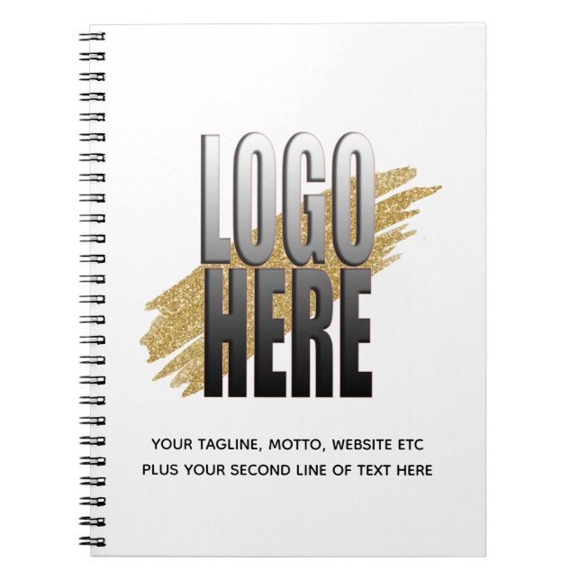 Personalised Logo Plus Text Business Notebook (Front)