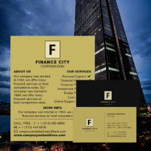 Personalised Logo, Professional Business & Finance Card