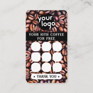 Personalised Logo & QR Code Coffee Loyalty Card