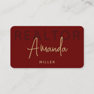 Personalised Logo Realtor Broker Real Estate Agent Business Card