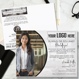 Personalised Logo Realtor Broker Real Estate Agent Postcard