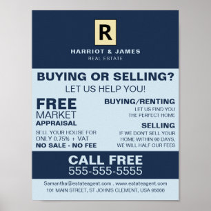 Personalised Logo, Realtor, Estate Agent Poster