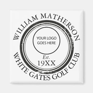 Personalised Logo Retro Stamp Magnet