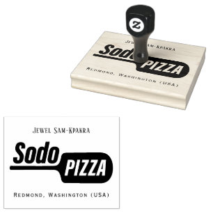 Personalised LOGO Sodo Pizza Rubber Stamp