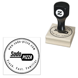 Personalised LOGO Sodo Pizza Rubber Stamp