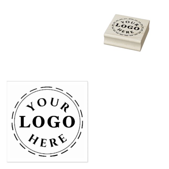 Personalised Logo/Symbol/Image 2"x2" size Wood Art Rubber Stamp (Stamped)