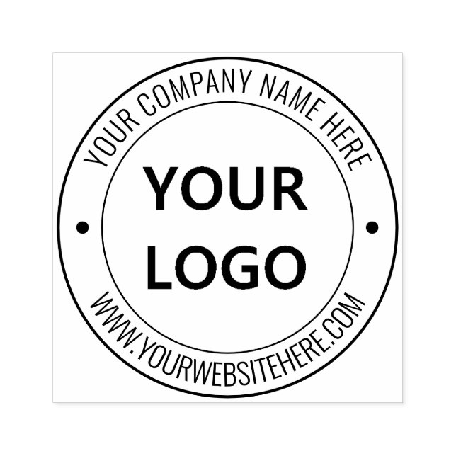Personalised Logo Text Business Round Rubber Stamp (Imprint)