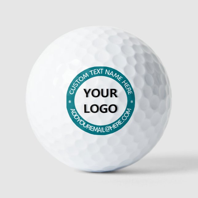 Personalised Logo Text Stamps Golf Balls Example (Front)