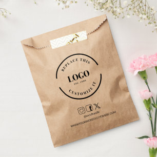 Personalised Logo Website Social Handle Business Favour Bag