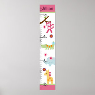 Personalised Lollipop Jungle/Animals Growth Chart