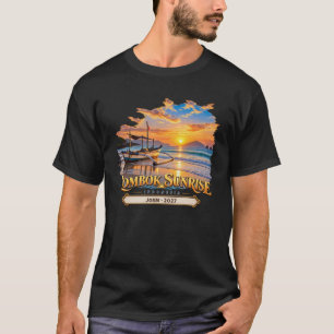 Personalised Lombok Sunrise Beach T-Shirt