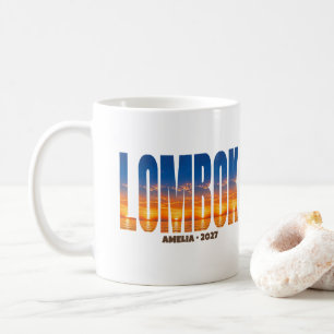 Personalised Lombok Sunset Paradise Coffee Mug