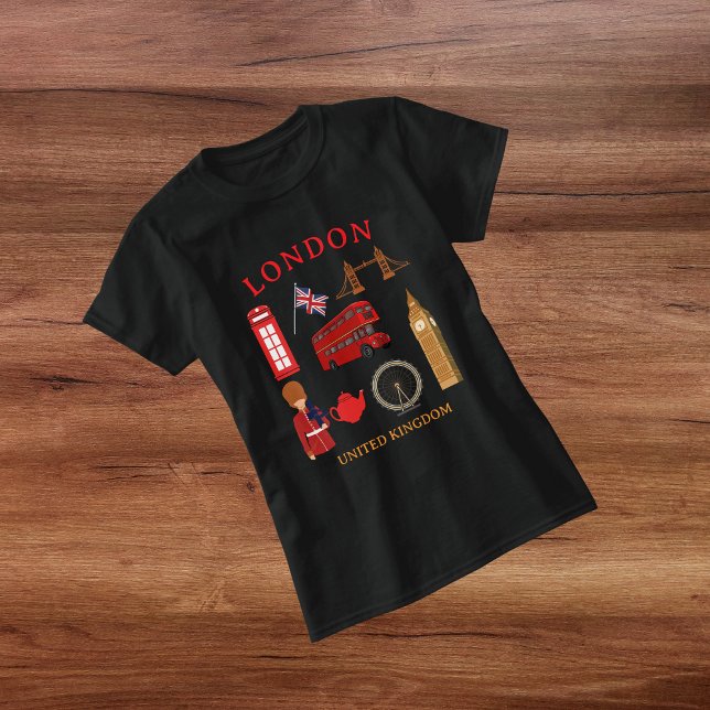 Personalised London Landmarks Travel-Themed T-Shirt (Creator Uploaded)