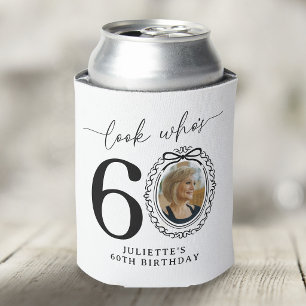 Personalised Look Who's 60 Photo Birthday Can Cooler
