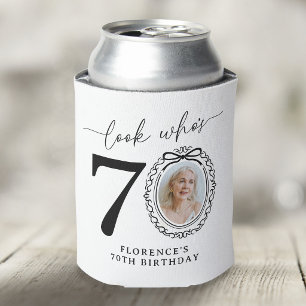 Personalised Look Who's 70 Photo Birthday Can Cooler