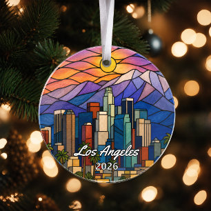 Personalised Los Angeles Acrylic Ornament, Custom Ornament