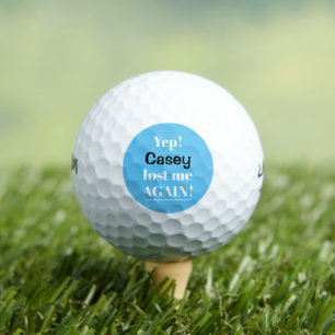 Personalised Lost Again Funny Golf Balls
