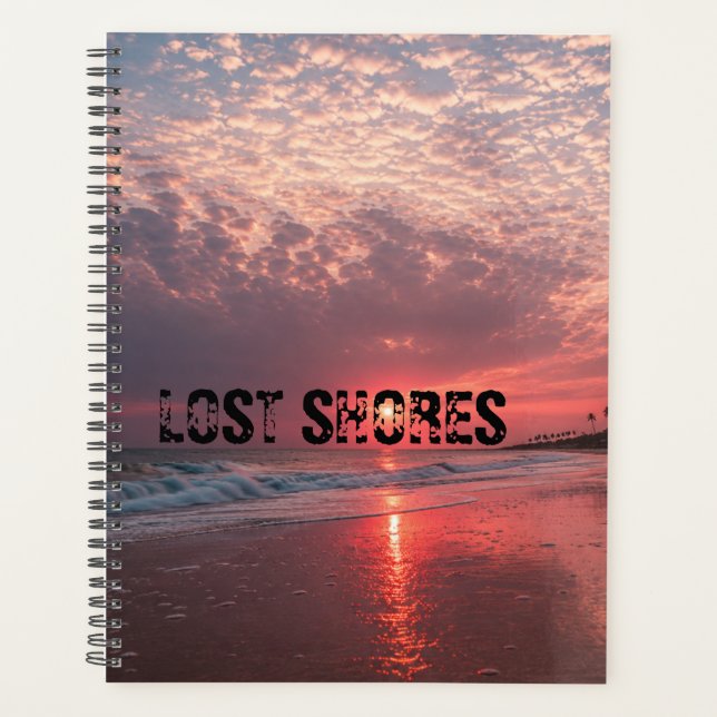 Personalised Lost Shores Beach Sunrise  Planner (Front)