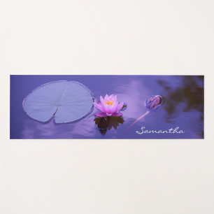 Personalised Lotus Flower Zen Purple Lake Yoga Mat