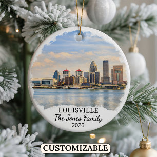 Personalised Louisville Ornament, Custom Kentucky Ceramic Ornament