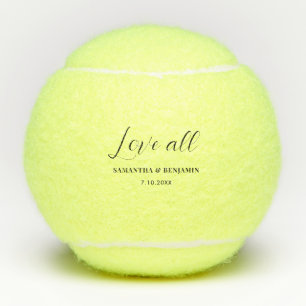 Personalised Love All Wedding Bridesmaid Tennis Balls