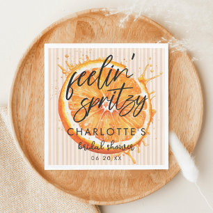 Personalised Love at First Spritz Bridal Shower  Napkin