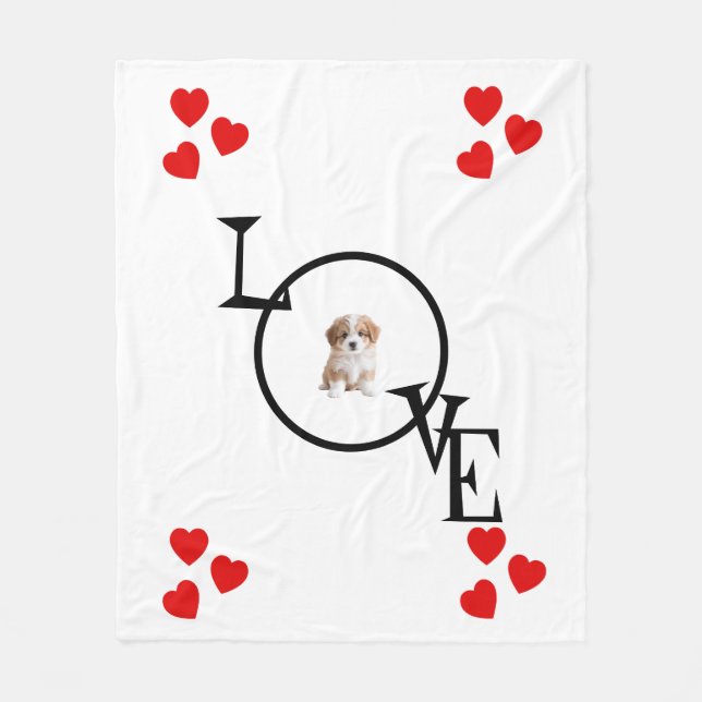 Personalised Love Blanket with Your Dog’s Photo (Front)