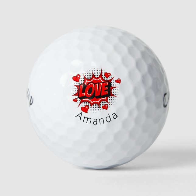 Personalised Love Callaway Warbird Golf Ball (Front)