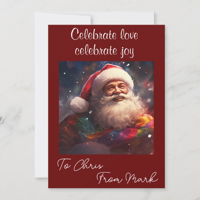 Personalised Love Celebration Christmas Card (Front)
