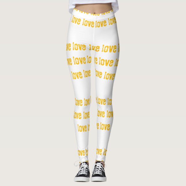 Personalised Love Design Leggings - Stylish and Co (Front)