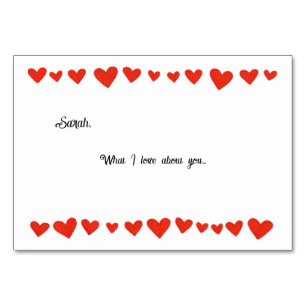 Personalised Love Flash Cards
