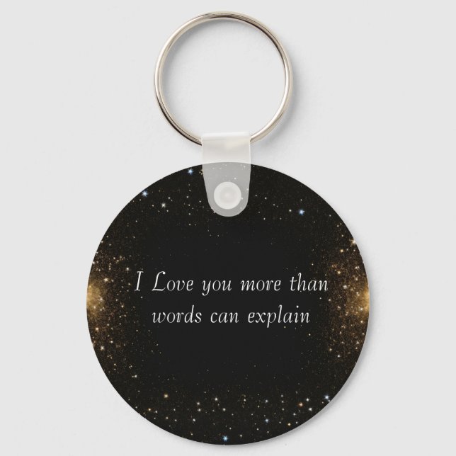 Personalised love Gift Ideas, Black, White  Key Ring (Front)