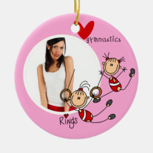 Personalised Love Gymnastics Photo Ornament