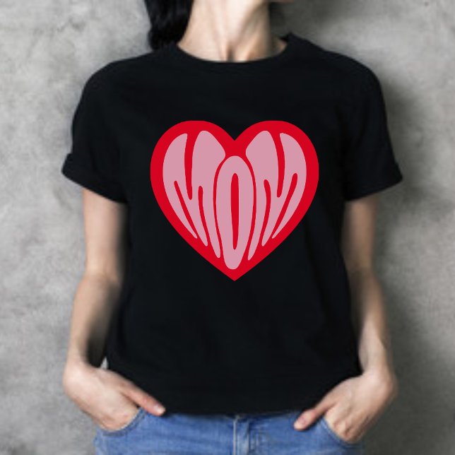 Personalised Love Heart Mum Mother's Day T-Shirt (Creator Uploaded)