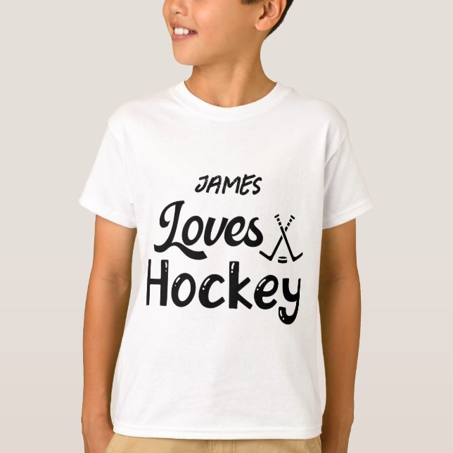 Personalised Love Hockey T-Shirt (Front)