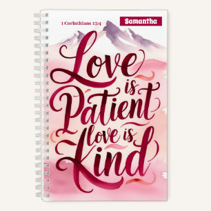 Personalised Love is Patient Christian Journal