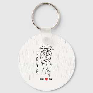 Personalised Love Keychain – Custom Names Romantic