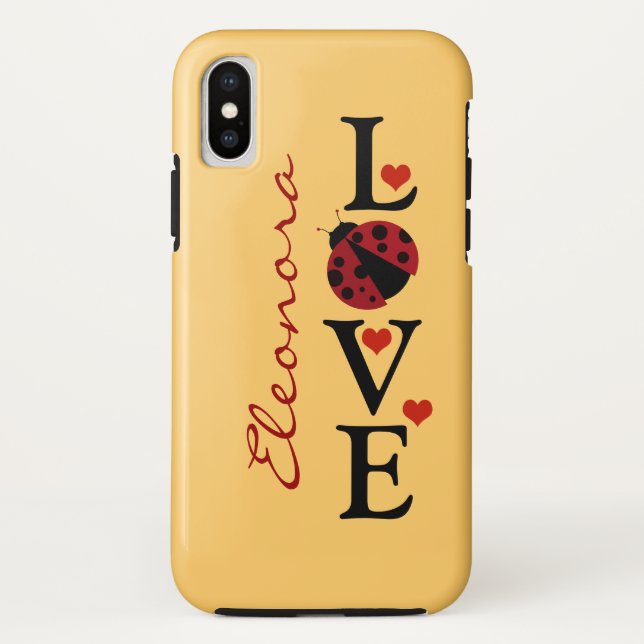 personalised love ladybug Case-Mate iPhone case (Back)