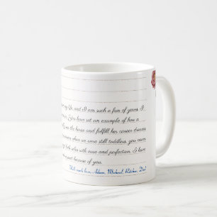Personalised Love Letter Handwritten Script Gift  Coffee Mug