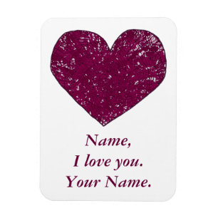 Personalised Love Message Lace Heart Magnets