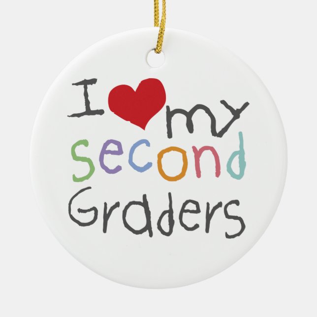 Personalised Love My Seecond Graders Ornament (Front)
