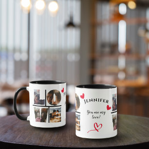 Personalised LOVE Photo Collage I A Modern Style Mug