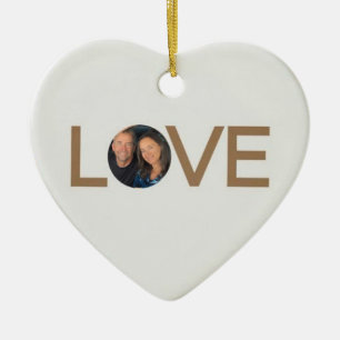 Personalised Love Photo Heart Shaped Ceramic Ornament