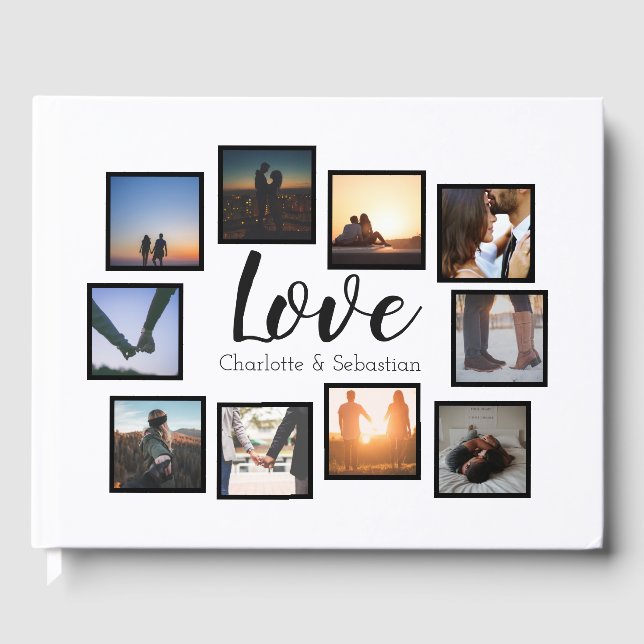 Personalised Love Photo Wedding Guest Book (Front)