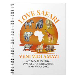 Personalised LOVE SAFARI Souvenir Journal