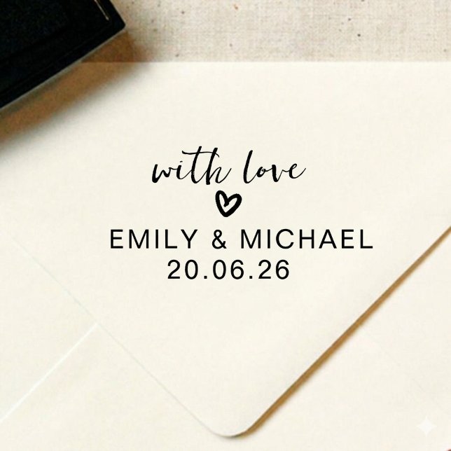 Personalised Love Script Wedding Name Stamp (Creator Uploaded)