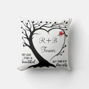 Personalised Love Story Tree  Cushion